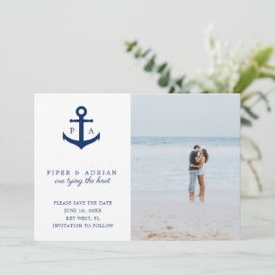 Nautical Anchor Photo Modern Wedding Save The Date