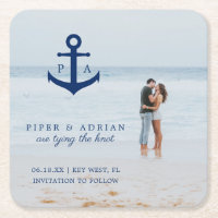 Nautical Anchor Photo Wedding Save the Date