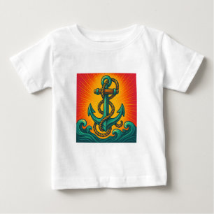 Nautical Anchor Pop Art Baby T-Shirt