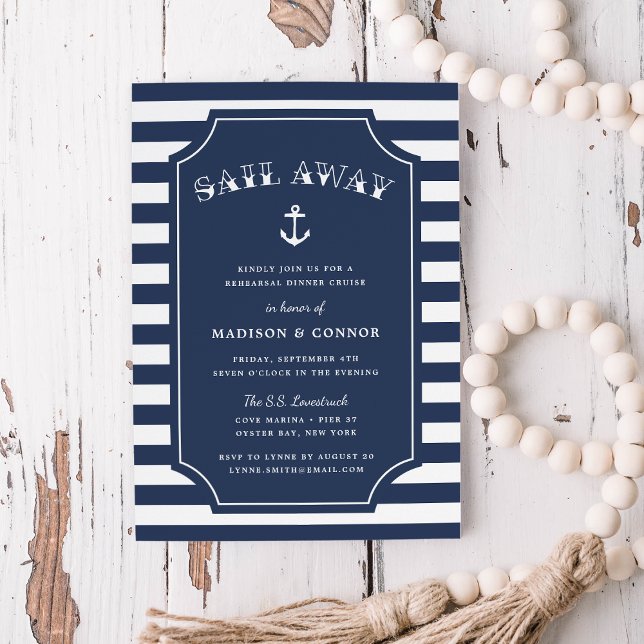 Nautical Anchor Rehearsal Dinner Invitation (Creator Uploaded)