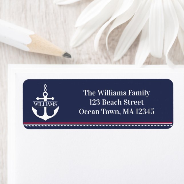 Nautical Anchor Return Address (Insitu)