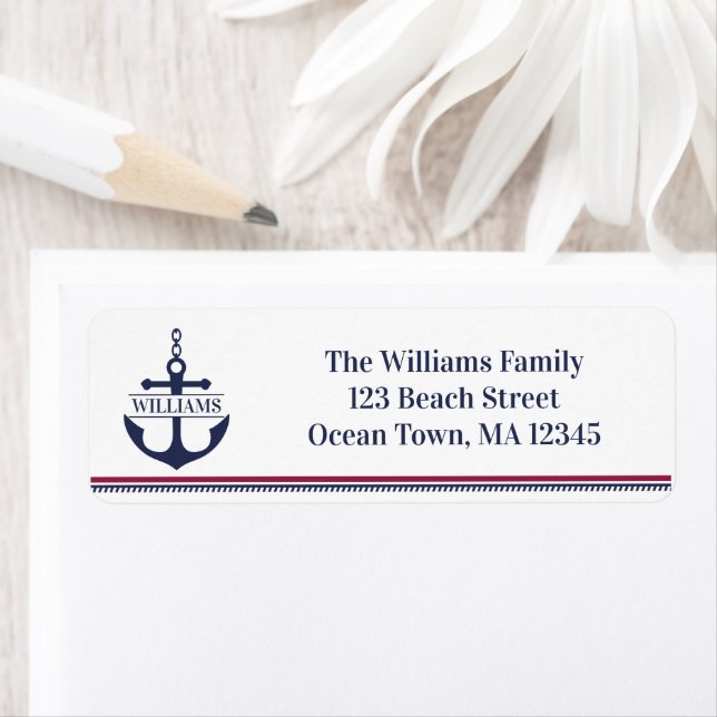 Nautical Anchor Return Address (Insitu)