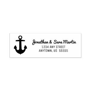 Nautical Anchor Return Address Self-inking Stamp