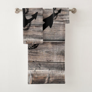 nautical ANCHOR + ROPE Bath Towel Set
