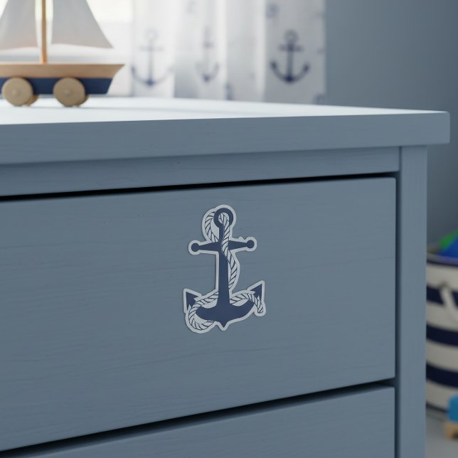 Nautical Anchor & Rope Navy White ID836 (Creator Uploaded)