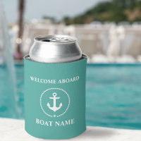 Nautical Anchor Rope Welcome Aboard Boat Name