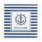 Nautical Anchor Rope Wheel Striped Boat Name