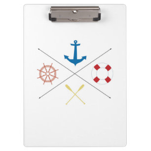 Nautical Anchor Sail Sailing Boat Ore Clip Board
