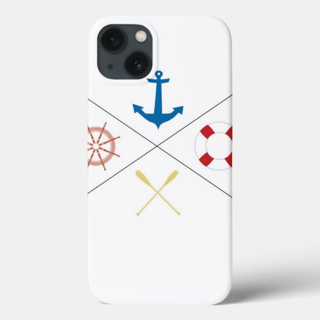 Nautical Anchor Sail Sailing Boat Ore IPAD Case (Back)