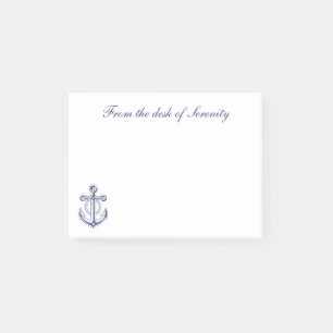 Nautical Anchor Sailor Ocean Sea Personalized  Post-it Notes