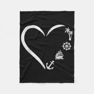 Nautical Anchor Sailors Boaters & Yachting Lov Fleece Blanket