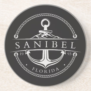 Nautical Anchor Sanibel Florida 1993 Coaster