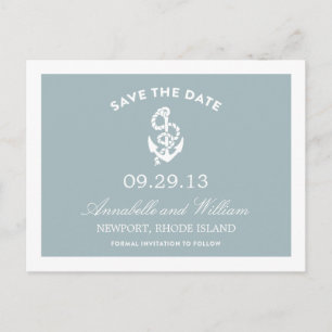 NAUTICAL ANCHOR   SAVE THE DATE POST CARD