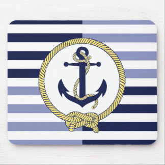 Nautical Anchor/Seaman's knot/Customise name, # Mouse Mat