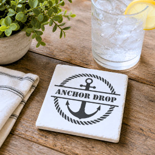 Nautical Anchor  Stone Coaster