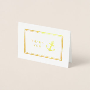 Nautical Anchor   Thank You Foil Card