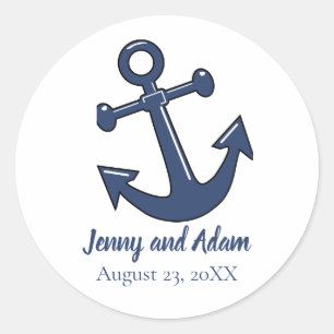 Nautical Anchor Theme Favour Stickers Seals