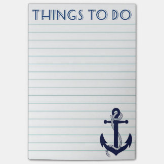 Nautical Anchor Things to Do Post It Notes