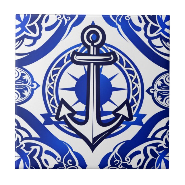 Nautical Anchor  Tile (Front)