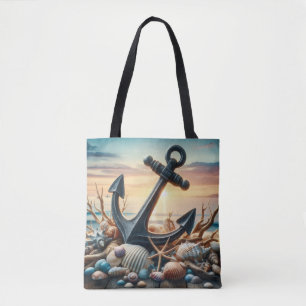 Nautical Anchor Tote Bag 