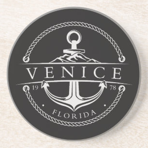 Nautical Anchor Venice Florida 1978 Coaster