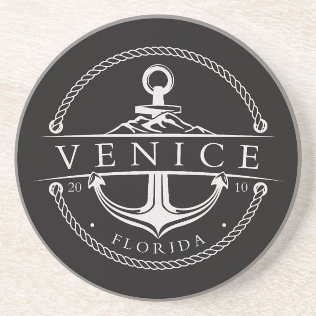 Nautical Anchor Venice Florida 2010 Coaster (Front)
