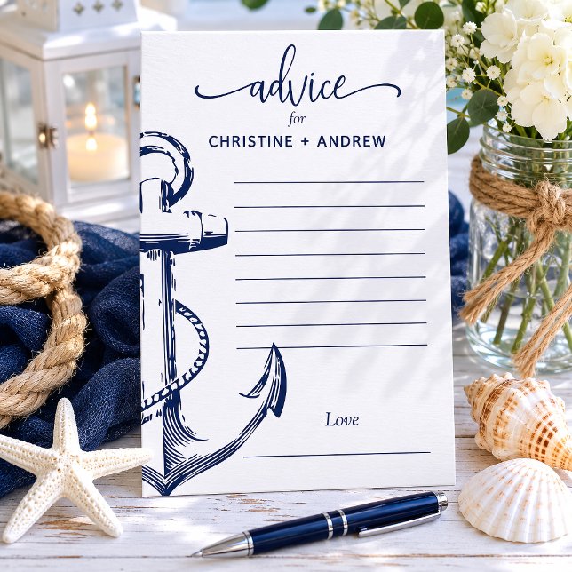 Nautical Anchor Wedding Advise (Allow your guests to fill out advice cards to give you some wisdom going into your marriage.
)
