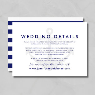 Nautical Anchor Wedding Details Enclosure Card