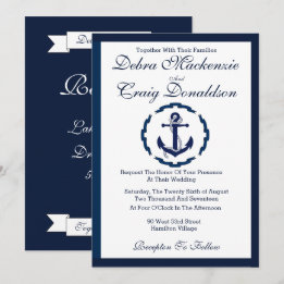 Nautical Anchor, Wedding Invitation