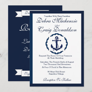 Nautical Anchor, Wedding Invitation