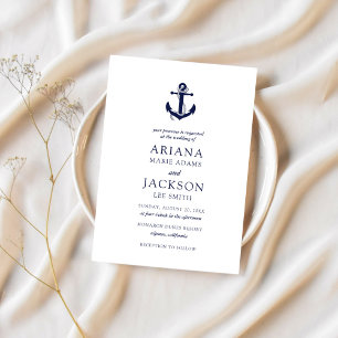 Nautical Anchor Wedding Invitation