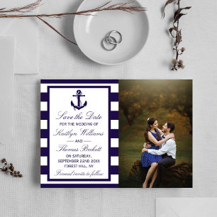 Nautical Anchor Wedding Photo Save The Date