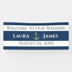 Nautical Anchor Wedding Reception  Banner