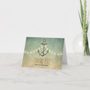 Nautical Anchor Wedding Thank You Card