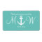 Nautical anchor wedding water bottle labels