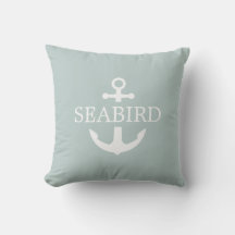 Nautical Anchor White & Sage. Custom Boat Name.