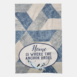 Nautical Anchor With Quote  Tea Towel