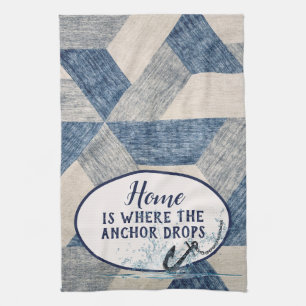 Nautical Anchor With Quote  Tea Towel