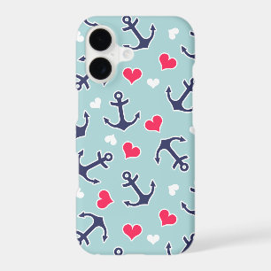 Nautical Anchors and Hearts Pattern