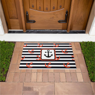 Nautical Anchors Away   Doormat