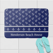 Nautical Anchors on Navy 