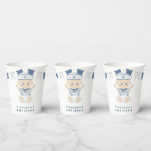 Nautical Baby Boy Baby Shower Paper Cups