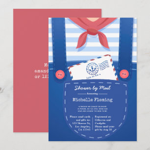 Nautical Baby Boy Shower by Mail Invitation