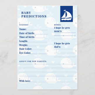 Nautical Baby Prediction Invitation