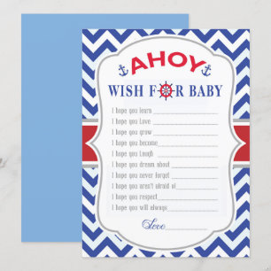 Nautical  Baby Shower Advice Card