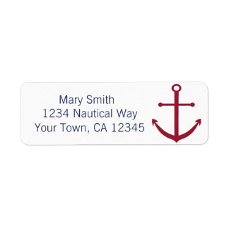 Nautical Baby Shower Anchor Address Label