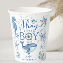 Nautical Baby Shower Boy Navy Blue Sailor 