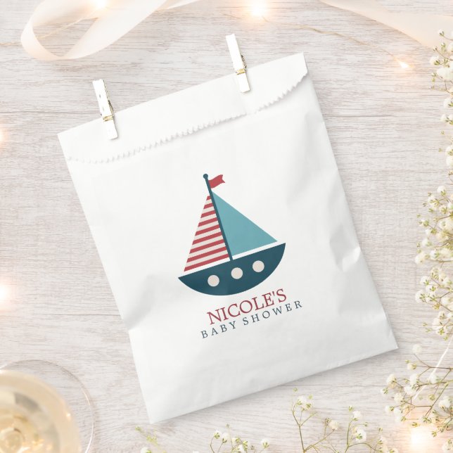 Nautical Baby Shower Favour Bags (Clipped)