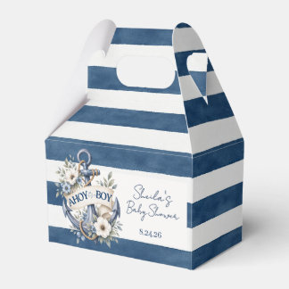 Nautical Baby Shower Gable Favour Boxes