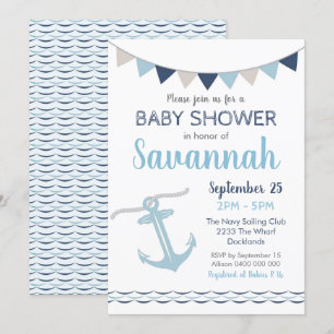 Nautical Baby Shower Invitation
